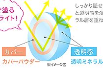 3層光学パウダーの説明図